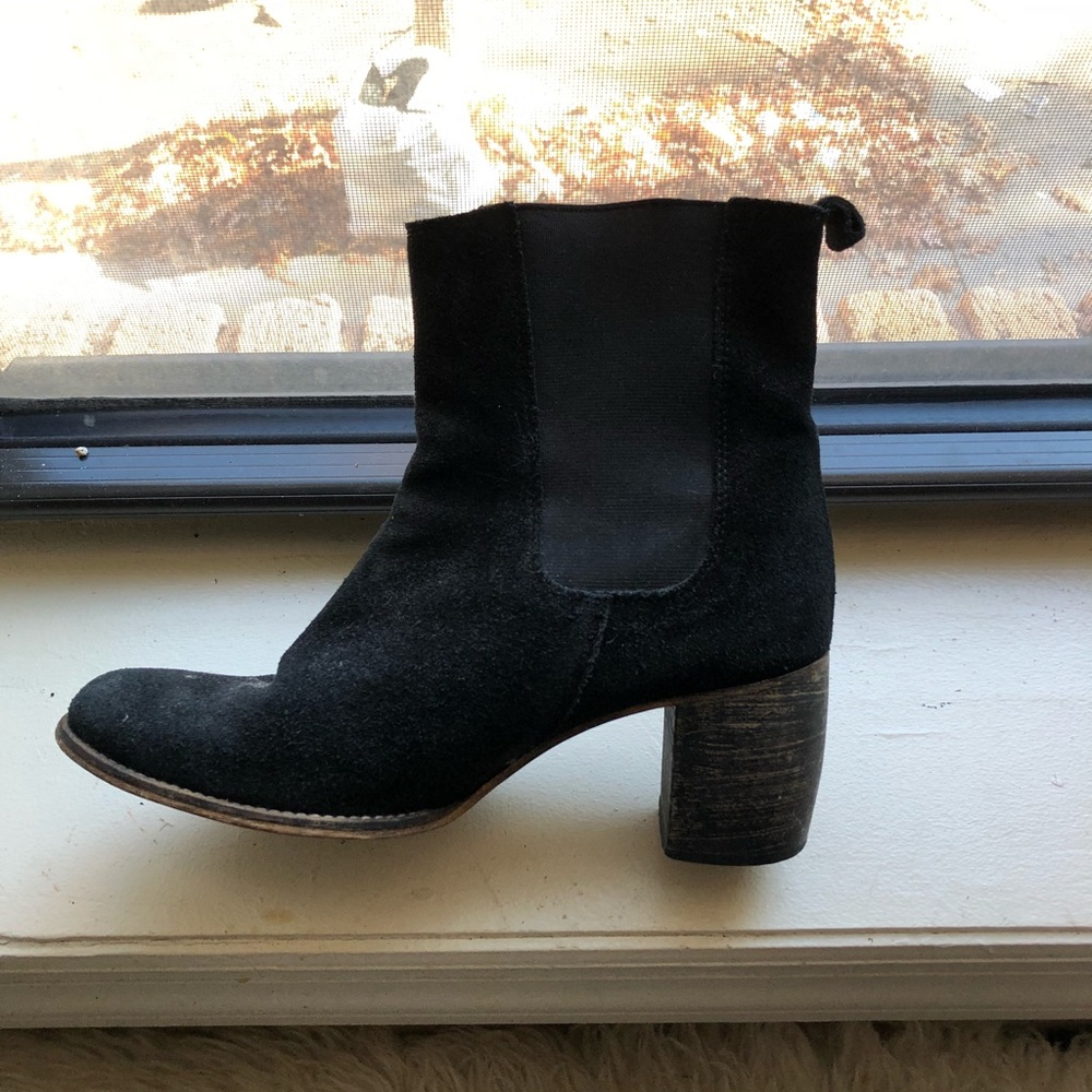 Black Suede Ankle Boots - From LF